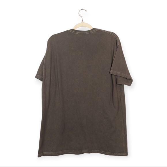 Nirvana Officially Licensed Brown Tie Dye Nevermind Smiley Grunge Band Tee - Picture 2 of 5